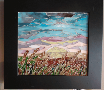 Painted-Sky-with-Wheat-Framed